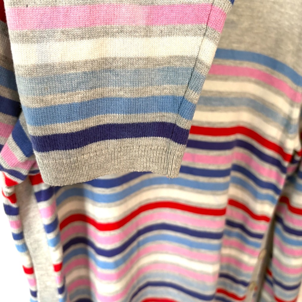 Talbots Women's Grey‎ Multicolored Stripe Boat Neck Sweater in Size XL - Picture 8 of 12